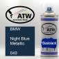 Preview: BMW, Night Blue Metallic, 040: 400ml Sprühdose, von ATW Autoteile West.